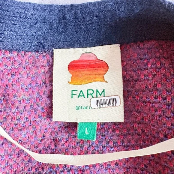 Farm Rio Ikat Dyed Hearts Open Front Cardigan - Picture 8 of 13